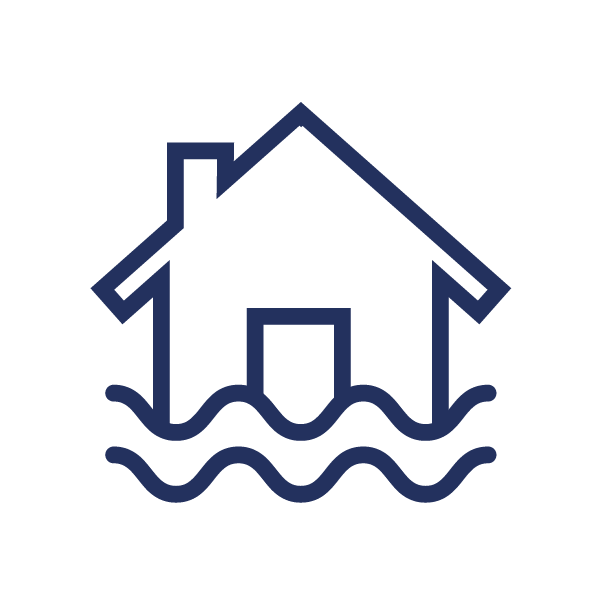 Flooded home icon